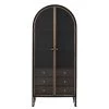 Calicosy Commodes Enfant Armoire Demi-cercle Rond Métal - Noir