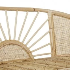 Maisons Du Monde Fauteuils Et Poufs Enfant Banc En Rotin Et Coton Beige Rosé -Commodes enfant Soldes banc en rotin et coton beige rose 1000 8 21 215517 7