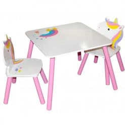 Wadiga Tables Et Chaises Enfant Bureau Avec Chaise Enfant Design Licorne Blanc