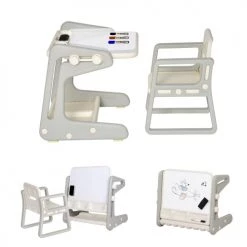 Homcom Tables Et Chaises Enfant Bureau Enfant Tableau Blanc 3 Marqueurs, Brosse Inclus Et Rangements 10 Homcom Tables Et Chaises Enfant Bureau Enfant Tableau Blanc 3 Marqueurs, Brosse Inclus Et Rangements -Commodes enfant Soldes bureau enfant tableau blanc 3 marqueurs brosse inclus et rangements 4