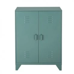 Maisons Du Monde Commodes Enfant Cabinet De Rangement 2 Portes En Métal Vert
