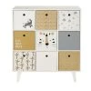 Maisons Du Monde Commodes Et Tables à Langer Cabinet De Rangement 9 Tiroirs Imprimé Savane