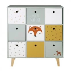 Maisons Du Monde Commodes Et Tables à Langer Cabinet De Rangement Bébé 9 Tiroirs Multicolore