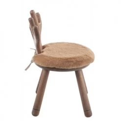 LANADECO Tables Et Chaises Enfant Chaise Cerf En Bois Naturel -Commodes enfant Soldes chaise cerf en bois naturel 2