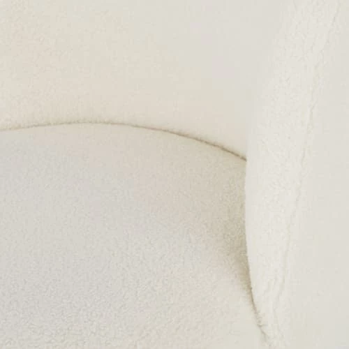 Maisons Du Monde Chaises De Bureau Enfant Chaise De Bureau à Roulettes à Bouclettes Blanches Et Métal Coloris Laiton 4 Maisons Du Monde Chaises De Bureau Enfant Chaise De Bureau à Roulettes à Bouclettes Blanches Et Métal Coloris Laiton – Image 4