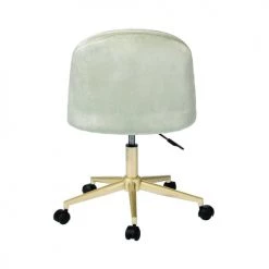 Maisons Du Monde Chaises De Bureau Enfant Chaise De Bureau à Roulettes En Velours Vert Et Métal Coloris Laiton -Commodes enfant Soldes chaise de bureau a roulettes en velours vert et metal coloris laiton 1000 0 39 215084 7