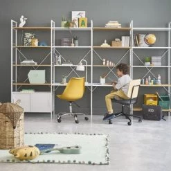 Maisons Du Monde Chaises De Bureau Enfant Chaise De Bureau Réglable Gris Anthracite Et Peuplier à Roulettes -Commodes enfant Soldes chaise de bureau reglable gris anthracite et peuplier a roulettes 1000 9 23 216011 10