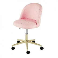 Maisons Du Monde Chaises De Bureau Enfant Chaise De Bureau Rose à Roulettes Et Métal Coloris Laiton