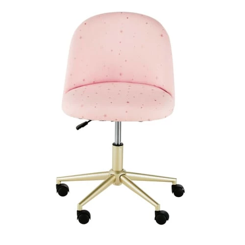 Maisons Du Monde Chaises De Bureau Enfant Chaise De Bureau Rose à Roulettes Et Métal Coloris Laiton 2 Maisons Du Monde Chaises De Bureau Enfant Chaise De Bureau Rose à Roulettes Et Métal Coloris Laiton – Image 2