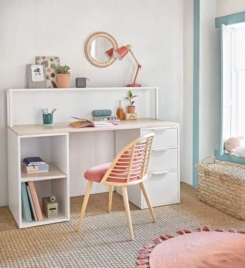 Maisons Du Monde Fauteuils Et Poufs Enfant Chaise En Velours Terracotta, Rotin Et Bouleau 6 Maisons Du Monde Fauteuils Et Poufs Enfant Chaise En Velours Terracotta, Rotin Et Bouleau – Image 6