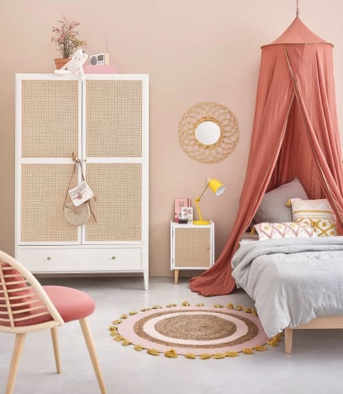 Maisons Du Monde Fauteuils Et Poufs Enfant Chaise En Velours Terracotta, Rotin Et Bouleau 5 Maisons Du Monde Fauteuils Et Poufs Enfant Chaise En Velours Terracotta, Rotin Et Bouleau – Image 5