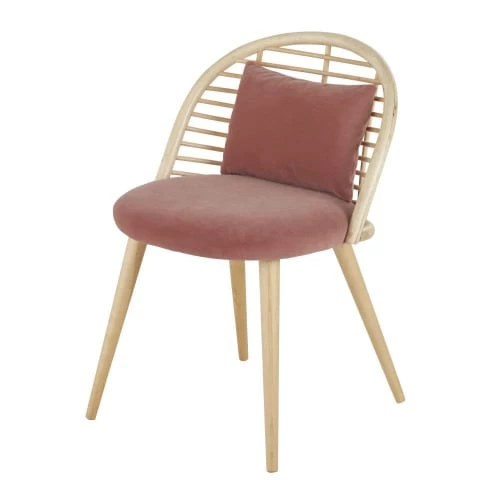 Maisons Du Monde Fauteuils Et Poufs Enfant Chaise En Velours Terracotta, Rotin Et Bouleau 1 Maisons Du Monde Fauteuils Et Poufs Enfant Chaise En Velours Terracotta, Rotin Et Bouleau