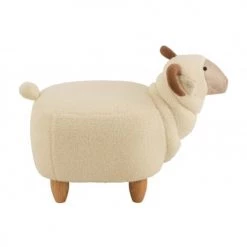 LANADECO Fauteuils Et Poufs Enfant Chaise Enfant Bois Et Textile Blanc -Commodes enfant Soldes chaise enfant bois et textile blanc 2