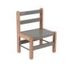 Combelle Tables Et Chaises Enfant Chaise Enfant Louise - Bicolore Gris - 33x46x27 Cm