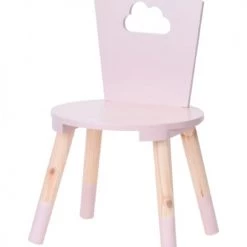 Wadiga Tables Et Chaises Enfant Chaise Enfant Rose Et Bois Nuage 32x32x50cm