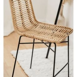 Saudara Collections Tables Et Chaises Enfant Chaise Junior Rotin Et Métal -Commodes enfant Soldes chaise junior rotin et metal 1