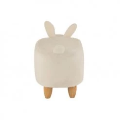 LANADECO Fauteuils Et Poufs Enfant Chaise Tabouret Enfant Mouton Bois Et Textile Blanc -Commodes enfant Soldes chaise tabouret enfant mouton bois et textile blanc 3