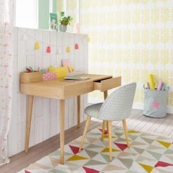 Maisons Du Monde Fauteuils Et Poufs Enfant Chaise Vintage Grise Motifs étoiles Et Bouleau -Commodes enfant Soldes chaise vintage grise motifs etoiles et bouleau 1000 6 21 159347 8