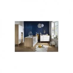 Sauthon Commodes Enfant Commode 1 Porte 3 Tiroirs 95x115x50cm En Bois Blanc -Commodes enfant Soldes commode 1 porte 3 tiroirs 95x115x50cm en bois blanc 4