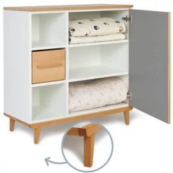 Wookids Commodes Enfant Commode 1 Porte Gris Ardoise -Commodes enfant Soldes commode 1 porte gris ardoise 2