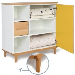 Wookids Commodes Enfant Commode 1 Porte Jaune Soleil -Commodes enfant Soldes commode 1 porte jaune soleil 2