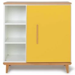 Wookids Commodes Enfant Commode 1 Porte Jaune Soleil