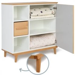 Wookids Commodes Enfant Commode 1 Porte Manhattan Gris -Commodes enfant Soldes commode 1 porte manhattan gris 2