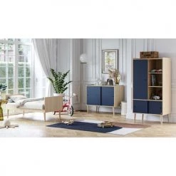 Vox Commodes Enfant Commode 2 Portes Coulissantes Naturel -Commodes enfant Soldes commode 2 portes coulissantes naturel 5