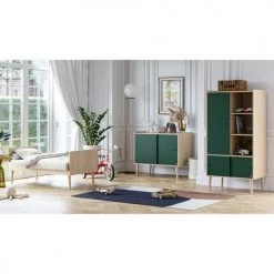Vox Commodes Enfant Commode 2 Portes Coulissantes Naturel -Commodes enfant Soldes commode 2 portes coulissantes naturel 8