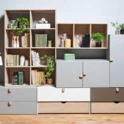 Vox Commodes Enfant Commode 2 Portes Gris -Commodes enfant Soldes commode 2 portes gris 2