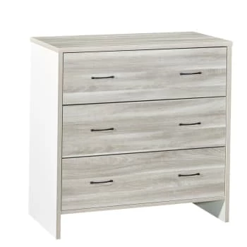 BabyPrice Commodes Enfant Commode 3 Tiroirs 88x87x47cm En Bois Gris 5 BabyPrice Commodes Enfant Commode 3 Tiroirs 88x87x47cm En Bois Gris – Image 5