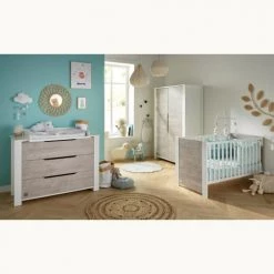 Sauthon Commodes Enfant Commode 3 Tiroirs 94x130x52cm En Bois Blanc 5 Sauthon Commodes Enfant Commode 3 Tiroirs 94x130x52cm En Bois Blanc -Commodes enfant Soldes commode 3 tiroirs 94x130x52cm en bois blanc 5