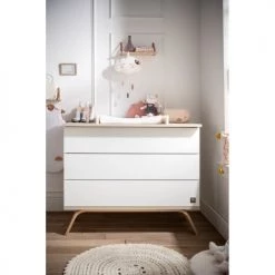 Sauthon Commodes Enfant Commode 3 Tiroirs 95x115x51cm En Bois Blanc 9 Sauthon Commodes Enfant Commode 3 Tiroirs 95x115x51cm En Bois Blanc -Commodes enfant Soldes commode 3 tiroirs 95x115x51cm en bois blanc 3