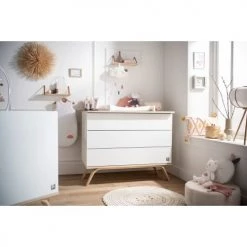 Sauthon Commodes Enfant Commode 3 Tiroirs 95x115x51cm En Bois Blanc 10 Sauthon Commodes Enfant Commode 3 Tiroirs 95x115x51cm En Bois Blanc -Commodes enfant Soldes commode 3 tiroirs 95x115x51cm en bois blanc 4