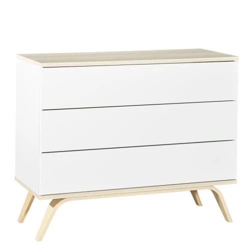 Sauthon Commodes Enfant Commode 3 Tiroirs 95x115x51cm En Bois Blanc 1 Sauthon Commodes Enfant Commode 3 Tiroirs 95x115x51cm En Bois Blanc