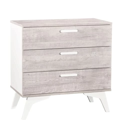 Sauthon Commodes Enfant Commode 3 Tiroirs 95x96x51cm En Bois Gris 1 Sauthon Commodes Enfant Commode 3 Tiroirs 95x96x51cm En Bois Gris