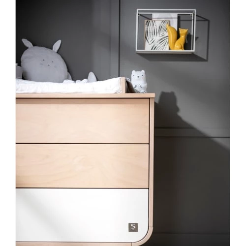 Sauthon Original Commodes Enfant Commode 3 Tiroirs 97x87x48cm En Bois Blanc 4 Sauthon Original Commodes Enfant Commode 3 Tiroirs 97x87x48cm En Bois Blanc – Image 4