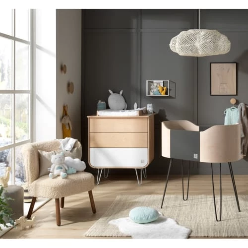 Sauthon Original Commodes Enfant Commode 3 Tiroirs 97x87x48cm En Bois Blanc 3 Sauthon Original Commodes Enfant Commode 3 Tiroirs 97x87x48cm En Bois Blanc – Image 3