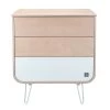 Sauthon Original Commodes Enfant Commode 3 Tiroirs 97x87x48cm En Bois Blanc
