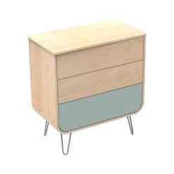 Sauthon Original Commodes Enfant Commode 3 Tiroirs 97x87x48cm En Bois Bleu -Commodes enfant Soldes commode 3 tiroirs 97x87x48cm en bois bleu 11