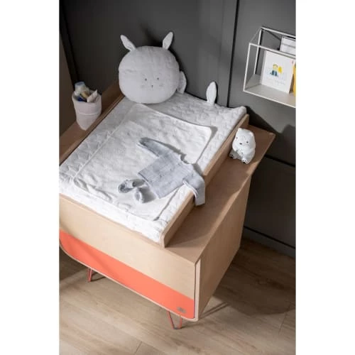 Sauthon Original Commodes Enfant Commode 3 Tiroirs 97x87x48cm En Bois Orange 3 Sauthon Original Commodes Enfant Commode 3 Tiroirs 97x87x48cm En Bois Orange – Image 3