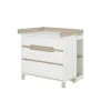 Galipette Commodes Enfant Commode 3 Tiroirs Avec Plan à Langer Et Bibliothèque En Bois Blanc