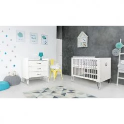 Little Sky By Klups Commodes Enfant Commode 3 Tiroirs Blanc -Commodes enfant Soldes commode 3 tiroirs blanc 40