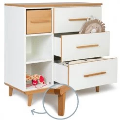 Wookids Commodes Enfant Commode 3 Tiroirs Blanc -Commodes enfant Soldes commode 3 tiroirs blanc 49