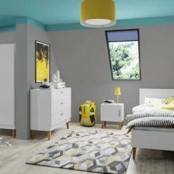 Nateo Concept Commodes Enfant Commode 3 Tiroirs Blanc Et Chêne 5 Nateo Concept Commodes Enfant Commode 3 Tiroirs Blanc Et Chêne -Commodes enfant Soldes commode 3 tiroirs blanc et chene 2