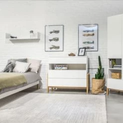 Nateo Concept Commodes Enfant Commode 3 Tiroirs Blanc Et Chêne 5 Nateo Concept Commodes Enfant Commode 3 Tiroirs Blanc Et Chêne -Commodes enfant Soldes commode 3 tiroirs blanc et chene 5