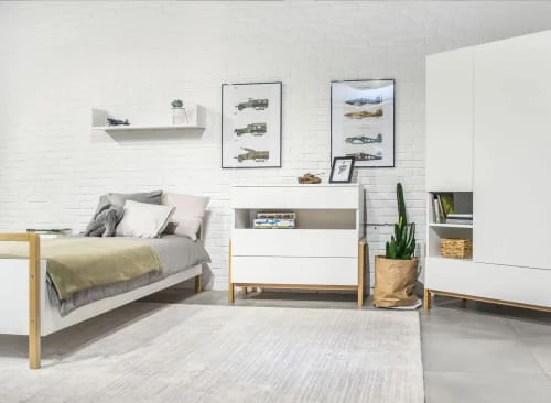 Nateo Concept Commodes Enfant Commode 3 Tiroirs Blanc Et Chêne 3 Nateo Concept Commodes Enfant Commode 3 Tiroirs Blanc Et Chêne – Image 3