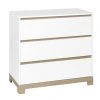 Nateo Concept Commodes Enfant Commode 3 Tiroirs Blanc Et Chêne Clair