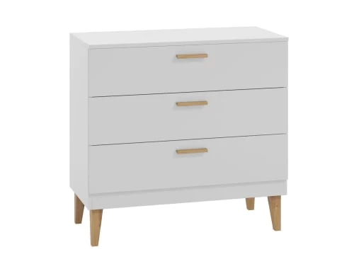 Nateo Concept Commodes Enfant Commode 3 Tiroirs Blanc Et Chêne 1 Nateo Concept Commodes Enfant Commode 3 Tiroirs Blanc Et Chêne