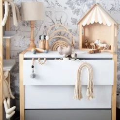 Bellamy Commodes Enfant Commode 3 Tiroirs Blanc Gris -Commodes enfant Soldes commode 3 tiroirs blanc gris 3